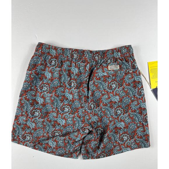 NEW Fair Harbor Men's Paisley Astos Anchor Swim Trunk Shorts size 3x 6" - Picture 7 of 7